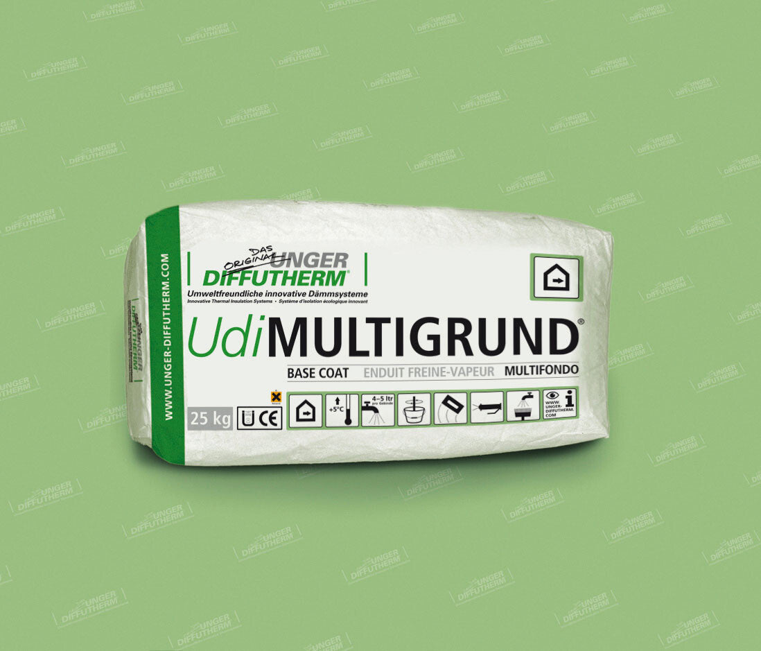 UdiMULTIGRUND Armierungs- und Klebespachtel für Holzfaser-Innendämmung, 25-kg-Sack