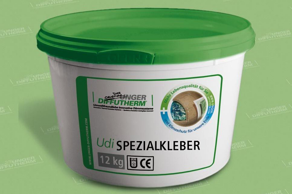 UdiSPEZIALKLEBER im Eimer zum Verkleben von Dämmelementen auf Holzuntergründen